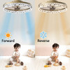 QUMFIXPU 19.7 inch Low Profile Ceiling Fan with Light - Gold New
