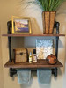 Ucared Vintage Industrial Pipe Wall Mounted 2-Tier 24" Rustic B07S3XK3Z2 - Black New