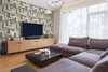 Romosa Wallcoverings Blue Ivory Gray Reclaimed Wood Wallpaper for Walls - New New