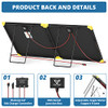 Voltset Foldable Solar Panel 100w 12 Volt Solar Panel Kit B09XX3S5LM - Black New