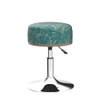ECOMEX Adjustable Round Storage Ottoman 360° Swivel Makeup Velvet - Green New