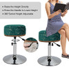 ECOMEX Adjustable Round Storage Ottoman 360° Swivel Makeup Velvet - Green New