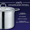 CONCORD Stainless Steel Stock Pot, Glass Lid, Induction Compatible, 20 QT -NEW New