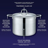 CONCORD Stainless Steel Stock Pot, Glass Lid, Induction Compatible, 20 QT -NEW New