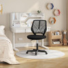 Yaheetech Small Desk Chair, Armless Adjustable Swivel Seat, Black New