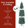 Best Choice Products 6ft Blue Spruce Pencil Christmas Tree, B0CJ623892 -Green New