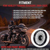 TOFR 21x3.5 Fat Spoke Front Wheel Black For Harley Touring Baggers 09-25 New
