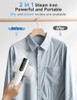 Sunduv Portable Steamer for Clothes, 1200W Garment Steamer - Dove White