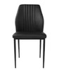 ALL GOJANE FAUX LEATHER SOLID BACK DINING SIDE CHAIR STABLE SET OF 4 - BLACK New