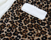 MARQUESS HOODED THROW WRAP ULTRA SOFT LINED SNUGGLE ROBE - BLACK/LEOPARD