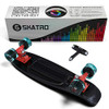Skatro Mini Cruiser Skateboard 22x6inch Retro Style Plastic Board Comes Complete New