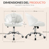 Yaheetech Ergonomic Velvet Chair without Armrest Capacity 136 kg - White New