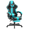 Ferghana Ergonomic Gaming Chair Adjustable Recliner PU Leather - Lake Blue
