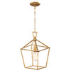 MOTINI 1-Light Gold Lantern Pendant Light Brushed Brass Finish B0919BS58B -NEW New
