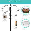 Best Choice Products 91" 4-Hook Bird Feeding Station Steel Multi-Feeder Kit New