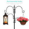 Best Choice Products 91" 4-Hook Bird Feeding Station Steel Multi-Feeder Kit New