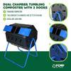 FCMP Outdoor IM4000-DD Dual Chamber Tumbling Composter Double Doors - Blue New