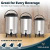 Vollum Stainless Steel Beverage Dispenser, 8 Liters, Spigot, B07ZY8SQ83 - BLACK New