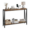 Towallmark 2-Tier Console Table with Storage Shelf Rustic Brown B0CQXGCB1X New