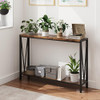 Towallmark 2-Tier Console Table with Storage Shelf Rustic Brown B0CQXGCB1X New