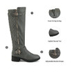 DREAM PAIRS Women's Knee High Riding Boots,Grey,12 New