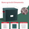 ELF STOR ORNAMENT STORAGE BOX- 12” (L) x 12” (W) x 12” (H) - 83-DT5022 - GREEN New