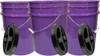 House Naturals 5 Gallon Purple Food Grade Plastic Bucket 3 Pack Black lids New