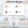 Klex 2 Oz Disposable Plastic Portion Cups with Lids, 59.15ML, 2000 Sets New