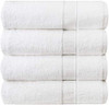 Pleasant Home Bath Towels Set 4 Pack 32” x 55” 100% Cotton GSM 500 Towels White New