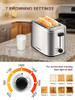 Bonsenkitchen Toasters, 2 Slice Wide Slot, 7 Brown Settings B08MX181JC - Silver New