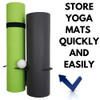 IRON AMERICAN Multi-Use Foam Roller/Yoga Mat Rack B095J1MRCZ - Black New