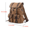 WUDON Canvas Leather Backpack for Men - Vintage Canvas Shoulder Rucksack New