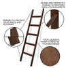 Short Birds Rustic 5ft Blanket Ladder Farmhouse Home Decor! Brown