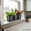 Groovebox Planters | Set of 3 | 6" x 6" | Metal Pots | B0892X85QJ | Sandstone New