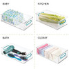mDesign Plastic Stackable Home Office Storage Bin 2 Pack - Clear/Blue New