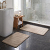 Lavish Home Set of 2 Microfiber Memory Foam Bath Mats - Plush Bathroom Rugs New