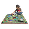 Melissa & Doug Round The Town Road Rug and Car Activity Play Set 39x36in NEW New