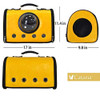Cataria Bubble Cat Carrier Airline Approved pet Purse Airplane car - Yellow New