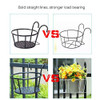 Iron Art Hanging Baskets Flower Pot Holder Pack of 3 - Black (Not Included) New