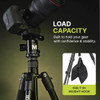 Magnus Travel Camera Tripod with Ball Head, 62.5in, 13.2 lb Capacity, NEW New
