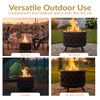 Sunnydaze 30" Crossweave Smokeless Patio Fire Pit Wood Burning Black Finish