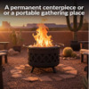 Sunnydaze 30" Crossweave Smokeless Patio Fire Pit Wood Burning Black Finish