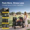 BABYPAVE 4 SEATER WAGON STROLLER FOR KIDS WITH 66 LB SPACIOUS STORAGE - GREEN