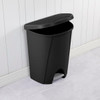 STERILITE 10949004 Step Can, Black, 6.6 Gallon New