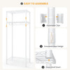 Clothes Rack Heavy Duty Clothing Racks Adjustable Shelves Freestanding - White New