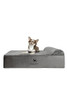 NOAH & PAW Medium Dog Bed Orthopedic Memory Foam Cooling Gel 28"23"x7.5" - Grey New
