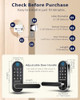 EUUKAITARY KEYLESS ENTRY DOOR LOCK FINGERPRINT DOOR LOCK WITH HANDLE - SILVER