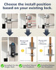 EUUKAITARY KEYLESS ENTRY DOOR LOCK FINGERPRINT DOOR LOCK WITH HANDLE - SILVER