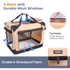 JESPET 30" Soft Dog Crates Kennel Pets 3 Door Straps Fleece Mat -30" L x 21" W New