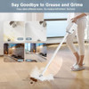 ACHTFACH 6-IN-1 1200W ROTATABLE STEAM MOP, MULTI-SURFACE STEAM CLEANER - WHITE